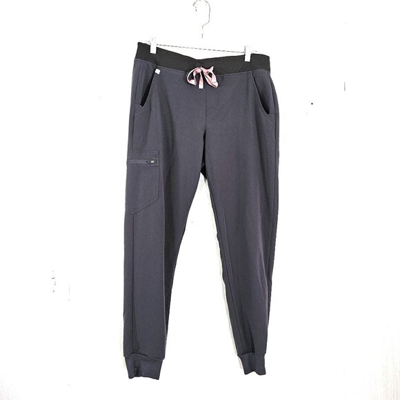 Figs Pants - Figs High Waisted Zamora Jogger Scrub Pants - Grey - sz M - EUC